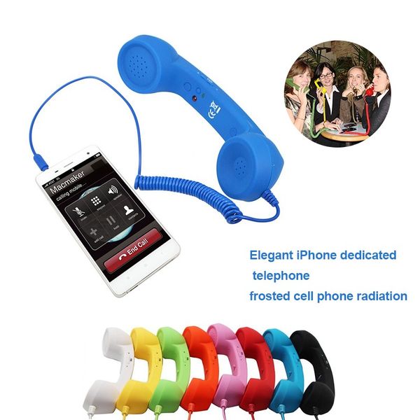 3.5mm Retro POP Teléfono celular Auricular Auricular Auricular Receptor de teléfono Para iPhone teléfonos móviles inteligentes y tabletas DHL FEDEX EMS ENVÍO GRATIS