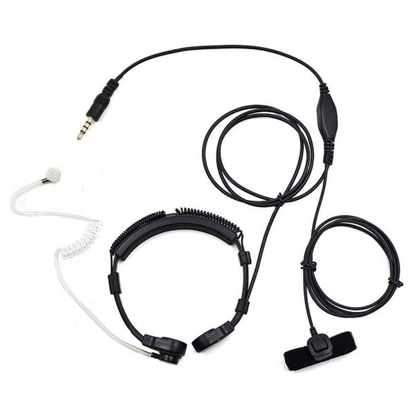 3.5mm Gorge Mic Microphone Casque Air Tube Écouteur pour iPhone 5 5S 6S 6 Plus XiaoMi Huawei Smart Cell Phone