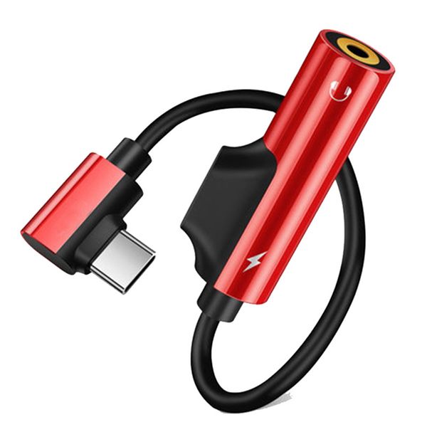 Type-C + 3.5mm Jack adaptateur d'extension Audio câble de convertisseur de charge de musique pour Samsung S9 Huawei P20 Xiaomi séparateur d'écouteurs séparateur