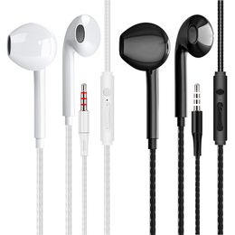 3,5 mm bedrade oortelefoon Bass Stereo oordopjes Gym Sport Hoofdtelefoon met microfoon Headset voor iPhone Samsung Xiaomi Huawei pc