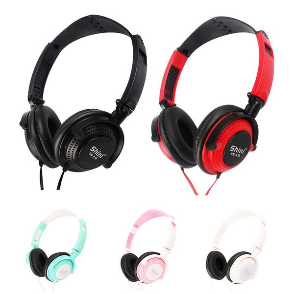 Casque de jeu filaire 3.5mm casque de sport sur l'oreille écouteurs de musique avec Microphone pour Smartphones tablette ordinateur portable PC de bureau