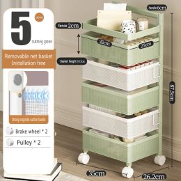 3-5 Durable Rolling Trolley Multi-Storey Chariot Storage Stage Movable Gap Strange Rack Rack Racker Drawer Rangement Box Organisateur