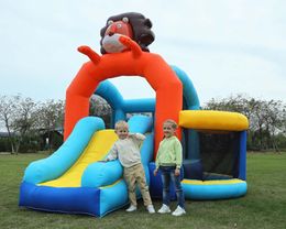 3.5x3x2mH (11.5x10x8.2ft) prix d'usine en gros Air Party Bounce House Baby Slide Château gonflable gonflable avec lion pour enfants de Chine