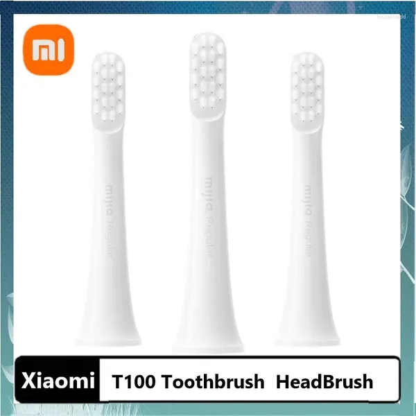 3/6/12 unids/lote Original Xiaomi T100 cabezal de cepillo de dientes para cerdas suaves eléctricas cabezales de limpieza profunda