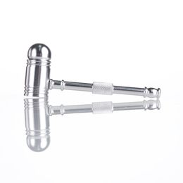 3.6in Vente Chaude Tuyau De Marteau En Métal En Alliage D'aluminium De Haute Qualité Mini Tuyau De Fumer Tube Portable Conception Unique Facile À Transporter Propre Pour Les Accessoires De Fumer