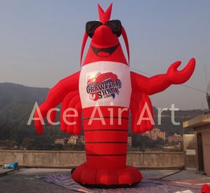 Grand homard gonflable rouge et vif de 3,6 m de haut pour la vente publicitaire et au Canada