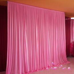 3 * 6 M Bruiloft Party Stage Celebration Achtergrond Satijn Gordijn Drape Pilar Plafond Achtergrond Huwelijksdecoratie Sluier