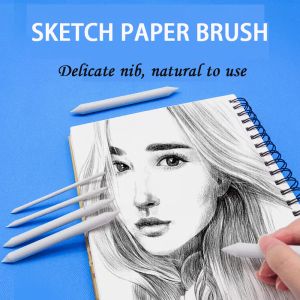 3 / 6pcs Sketchbook Paper Eraser White Drawing Charcoal Skeltcking Tool école de bureau de bureau