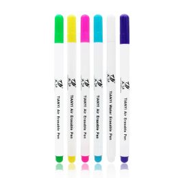 3 / 6pcs Eau de marque soluble en eau blanche marquage 6 eau effracable stylo pour marquage en cuir vêtements graffiti bricolage