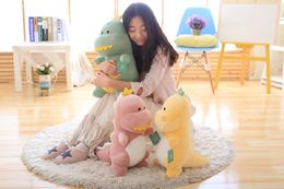 Leuke kleine dinosaurus pluche speelgoedmeisje Doll Sleeping Pillow Doll kinderdag verjaardagscadeau voor meisjes