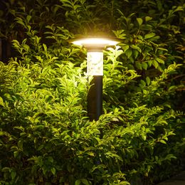 Éclairage de jardin Lampe d'extérieur à LED solaire noire de 3,7 watts (3 000 K/6 000 K)