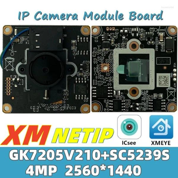 Mini lente de 3,7mm GK7205V210 SC5239S, placa de módulo de cámara IP de 4MP, 2560 1440 IRcut ONVIF, radiador de detección facial de baja iluminación P2P