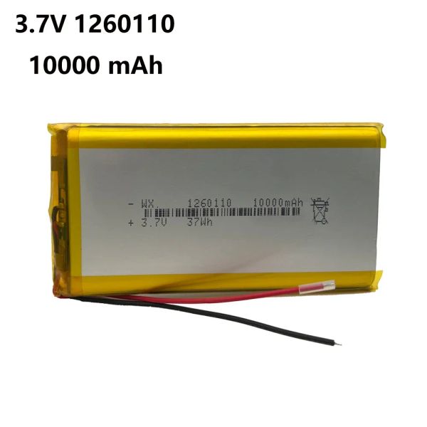 3,7 V 10000mAh 1260110 Utilisation de la batterie au lithium en polymère pour la banque d'alimentation GPS 100% Capacité réelle