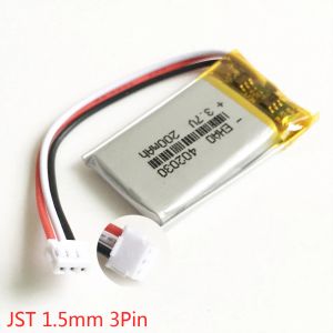 3,7 V 200mAh Lithium Polymer Lipo Batterie rechargeable 402030 + JST ZH 1,5 mm 3pin Plug