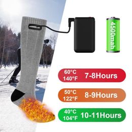 3 7V 3 chaussettes électriques à justice Aaddable Rechargeable Stretch Stretch Confortable Impermite de ski extérieur chauffage thermique chaussettes thermiques225W