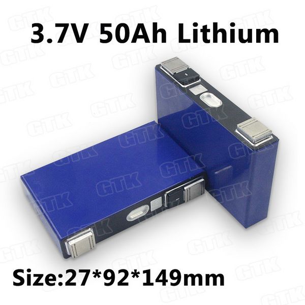 Cellule de puissance de batterie au lithium-ion 3.7 v 50Ah pour chariot de tourisme bricolage 24 v 12 v/éclairage/stockage d'énergie solaire