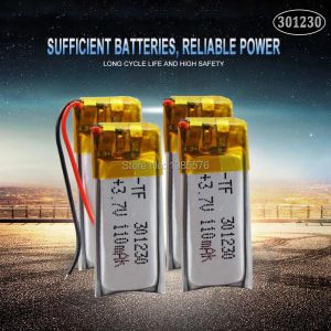 3,7 V 80mAh Batterie en polymère lithium 301230 Batterie rechargeable Li-polymère 301230 pour le jeu d'enregistrement de jouets Bluetooth Earphone