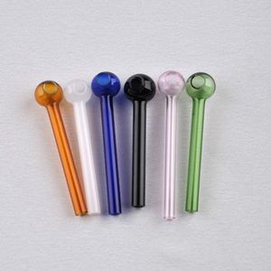 3.9 inch kleurrijke glazen pijp olie nagel branden jumbo pijpen dikke pyrex draagbare glazen brander rokende buis roze blauwgroene duidelijke tabak waterpijp shisha tools voor rokers