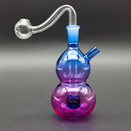 3,9 inch Cucurbit Glass Bong Smoking Water Pipe Bong Hookah Bubbler + Glazen kom
