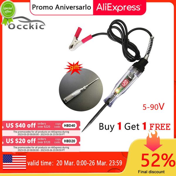 Testeur de ligne numérique Led 3-90v, testeur de Circuit de voiture et camion, multimètre, voltmètre, sonde de tension bidirectionnelle automatique, stylo de Test électrique