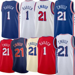 3 Allen Iverson basketbalshirt Heren Kinderen Jeugd Joel Embiid James Harden Navy White City Jersey Dames Tyrese Maxey Georges Niang Tobias Harris P.J. Tucker Jerseys