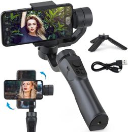 Mobiele Intelligente 3 Axis Gimbal Handheld Stabilizer F6 Mobiele Telefoon Houder Anti Shake Automatische Rotatie Voor Samsung Galaxy Note 20 10+ 9 8 iPhone X XS SE 12 13 14 Plus Pro