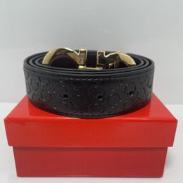 3 cinturones para hombre Desinger cuero moda mujer diseñador cinturón mujeres alta calidad 3.4 cm con caja roja múltiples opciones de color