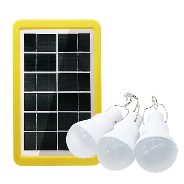 3 bombillas en un juego de bombillas solares impermeables para exteriores con gancho, lámpara Solar para jardín, patio, lámparas de iluminación de ahorro de energía de emergencia