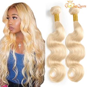 3 Bundles 613 Body Wave brésilien 100% Extensions de cheveux humains brésiliens Bundles de tissage de cheveux brésiliens Gaga Queen