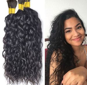 Cabello a granel con ondas de agua para trenzar cabello humano sin procesar a granel sin trama 3 paquetes