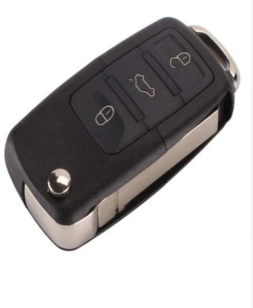 3 botones Plegable auto remoto Flip Key Shell Case Fob para VW Passat Polo Golf Touran Bora Ibiza Leon Octavia Fabia6494173