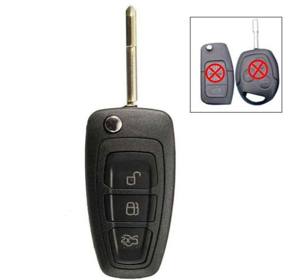 Porte-clés télécommande de voiture à 3 boutons, avec puce 4D60, pour Ford Focus Mk1 Mondeo TransitConnect, 433Mhz24046349177832