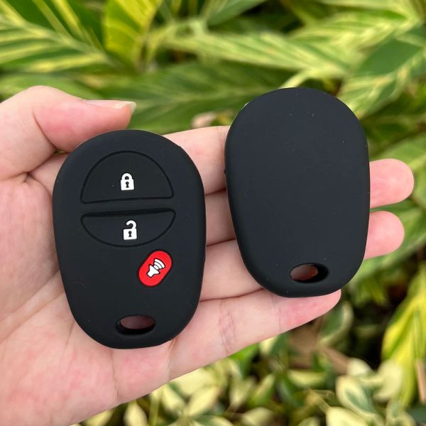 3 boutons Couvre-clés de voiture en silicone Boîte de protecteur de peau Shelde de caoutchouc pour Toyota Sienna Tacoma Tundra Accessoires