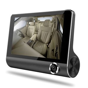 3 camera's Auto DVR Auto rijden Dashcam Voertuigvideorecorder 4 Display Full HD 1080P Voorkant 170° Achterkant 140° Interieur 120° G-s257A