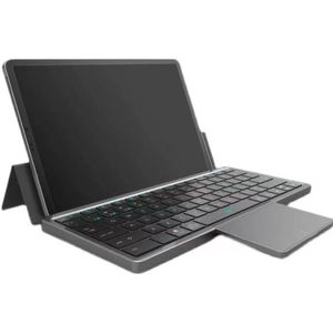 Teclado Bluetooth inalámbrico de 3 canales con TouchPad grande y soporte de funda de PU para Windows Android DS IPhone BT5.2 recargable