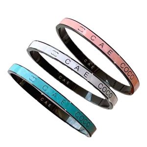 3 Couleur Noir Bracelet Bracelets Émail Femmes Hommes Bracelet De Luxe Designer Bijoux Noir Plaqué En Acier Inoxydable Amoureux Cadeau Bracelets Hommes Bracelet