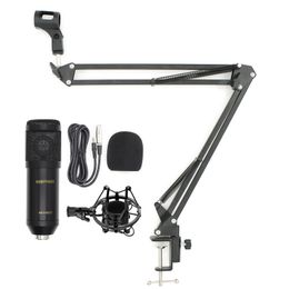 Microphone de studio à condensateur filaire professionnel 3 couleurs BM800 avec support de support + filtre anti-pop