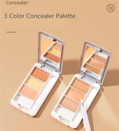 3 Color Concealer Palette Creative Concealers Maquillage Fondation Contour Crème 4.5g Couleurs vives naturelles bateau libre 12