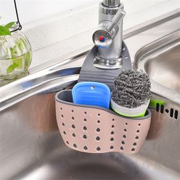 Panier de vidange à étagère à double évier à double évier éponge creux de rangement creux robinet suspendu gadgets de cuisine de salle de bain de salle de bain