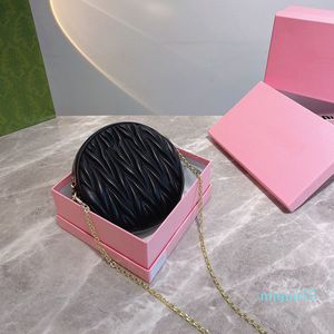 3-kleuren lamskijnige geplooide mini ronde cake schoudertas ontwerper luxe vrouwen zacht leer comfortabele messenger portemonnee schattige loli tas