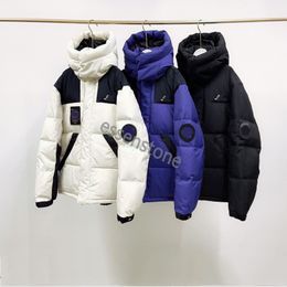 NIEUWE NB zwarte jas heren donsjack heren bontkraag parka winter waterdichte witte eend jas mantel mode mannen en vrouwen koppels NEWB lansen versie om warm te blijven