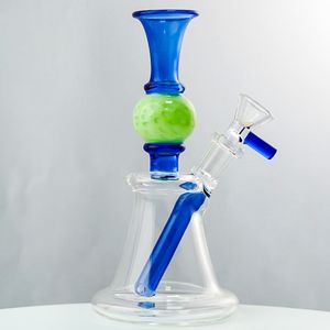 El más nuevo Heady Glass Water Bongs Forma de bola Bong Recto Perc Dab Rig Tubo de humo 14 mm Tubos para fumar conjuntos N Agujeros Perc Rig Cubilete con tazón