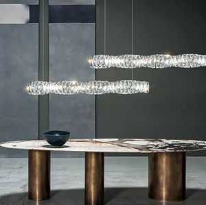 Candelabros de temperatura de 3 colores, lámpara colgante LED K9 de cristal, oro cromado, regulable, lámparas brillantes para interiores para sala de estar y comedor