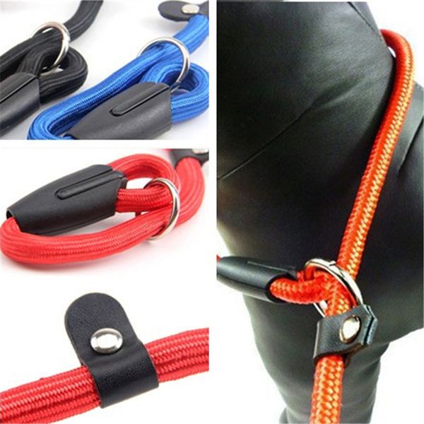 Correas enteras para perros de 3 colores, correa de cuerda antideslizante, cuerdas trenzadas fuertes y resistentes, collar de cables de entrenamiento sin tirones para medianos y grandes 251a