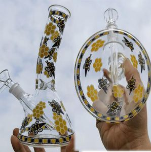 base de bécher Dab Rigs Downstem Perc Verre Abeille Eau Bongs Narguilés Heady verre Bong Tuyau De Fumée avec Bol De 14mm