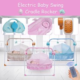 3 couleurs Bluetooth Electric Auto Swing Bed Baby Cradle Safe Crib Rocker pour nourrisson avec musique mp3 ARTICHING Artefact Bassinet 240506