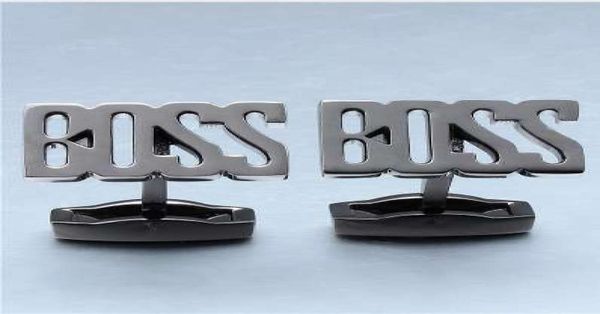 Gemelos de la marca BOSS Car en 3 colores para hombre, gemelos de Metal con forma de pistola, botón, accesorios de joyería para hombre de alta calidad 5723192