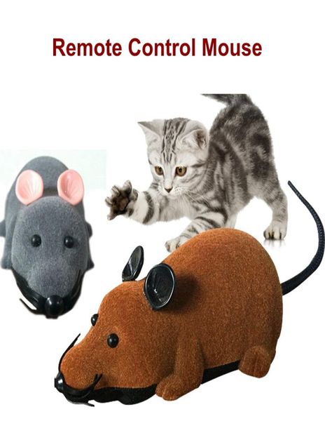 3 couleurs électronique sans fil télécommande souris jouets animaux chat jouets RC Simulation souris souris en peluche pour enfants Toys6138237