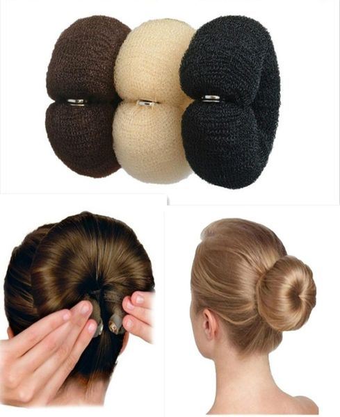 3 couleurs mode cheveux chignon fabricant beignet mousse magique éponge facile grand anneau outils de coiffure polyester coiffure perruques accessoires for6905396