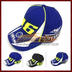 3 colores Moda Gorras de motocicleta Gorra de béisbol Hombres adultos Mujeres Fresco Hip Hop Bordado Casquette Snapback Sombrero para YAMAHA Negro Azul257f